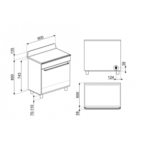 Cuisinière SMEG TR90IPBL