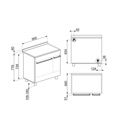 Cuisinière SMEG SCB92MX8