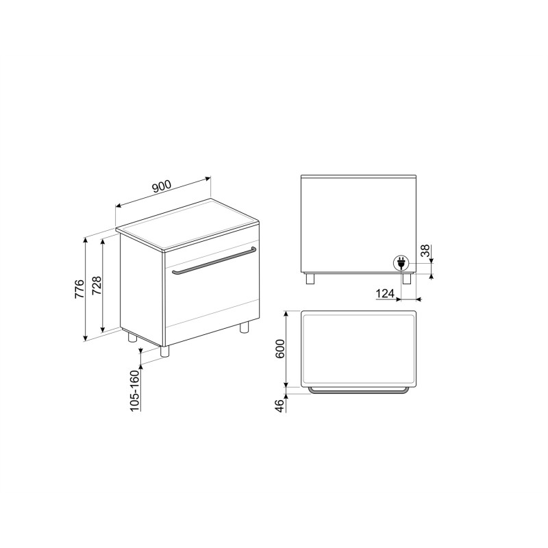 Cuisinière SMEG CX91IMBL
