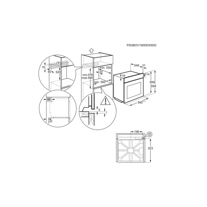 Four ELECTROLUX EOD6P66X