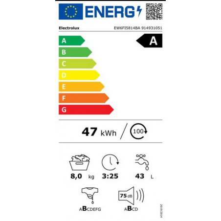 Lave Linge ELECTROLUX EW6FI5814BA