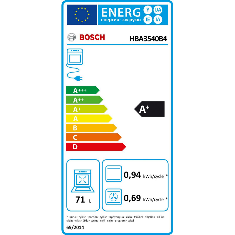 Four BOSCH HBA3540B4
