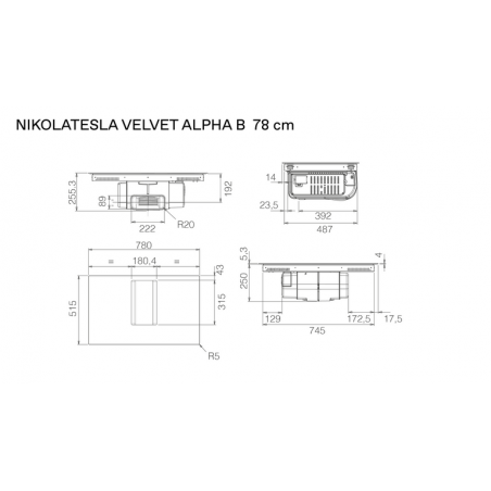 Plaque de cuisson ELICA ALPHA BBL NIKOLATESLA 78cm