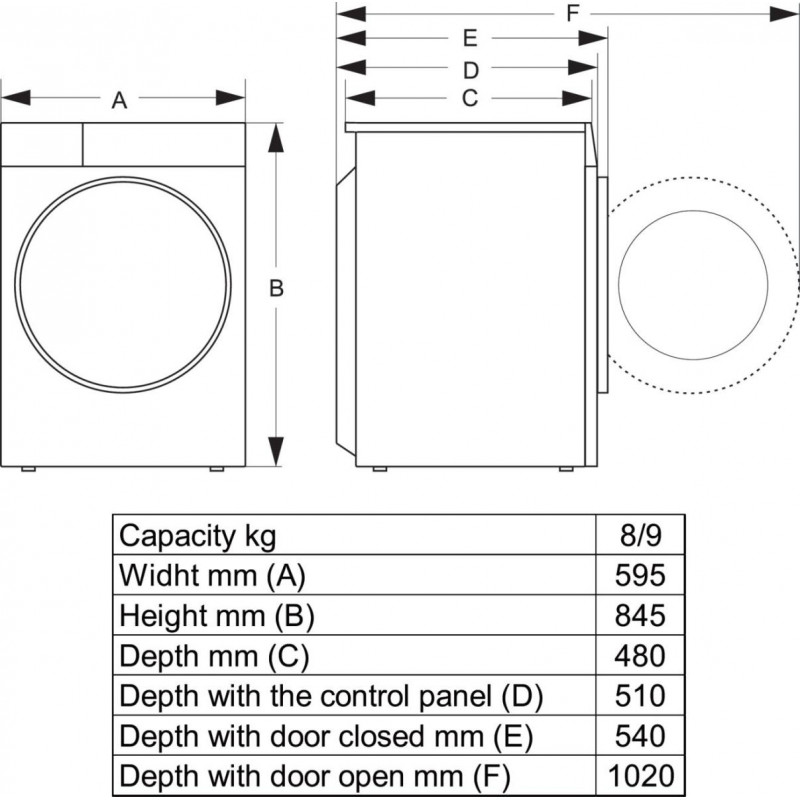 Lave Linge HISENSE WD3S8043BB3