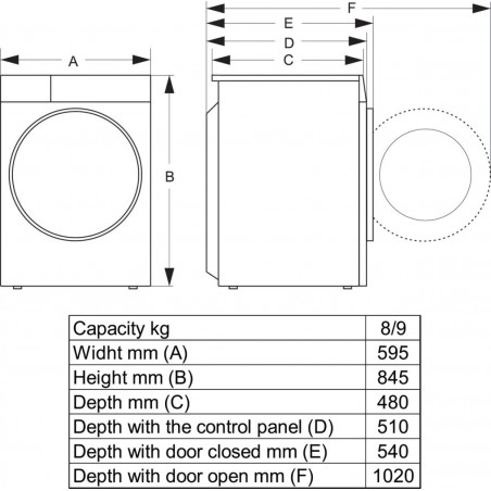 Lave Linge HISENSE WD3S8043BB3