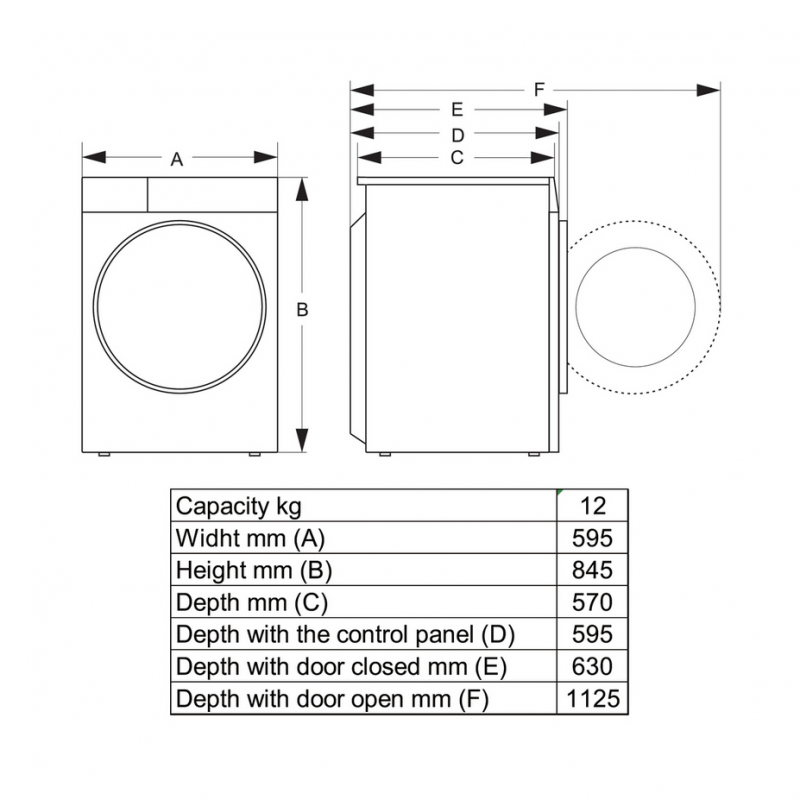 Lave Linge HISENSE WD5I1245BWRH