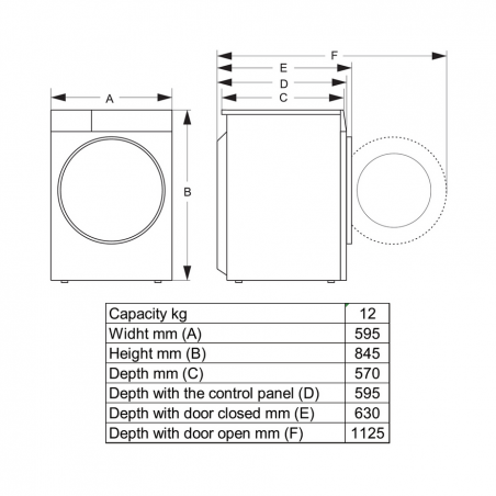 Lave Linge HISENSE WD5I1245BWRH