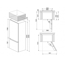 Réfrigérateur congélateur SMEG RC20WDND