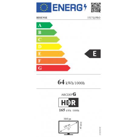 Télévision HISENSE 55U7Q PRO