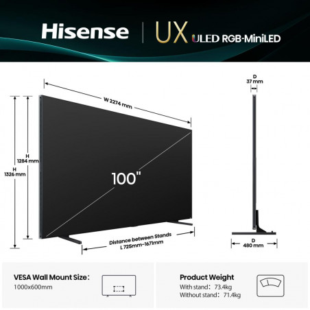 Télévision HISENSE 100UXQ