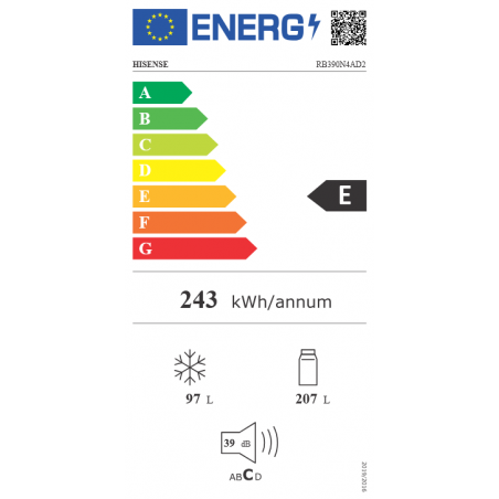 Réfrigérateur congélateur HISENSE RB390N4AD2