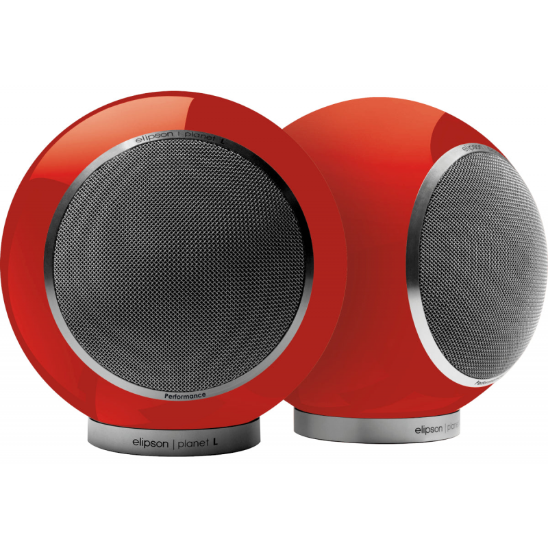Enceintes compactes ELIPSON PLANET L PERFORMANCE ROUGE LAQUÉ