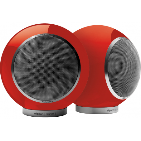 Enceintes compactes ELIPSON PLANET L PERFORMANCE ROUGE LAQUÉ