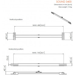 Accessoires Hi-Fi / Home cinéma VOGEL'S SOUND 3400 - Sound Bar Mount