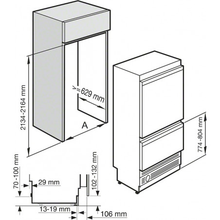 Réfrigérateur congélateur MIELE KF 1901 Vi