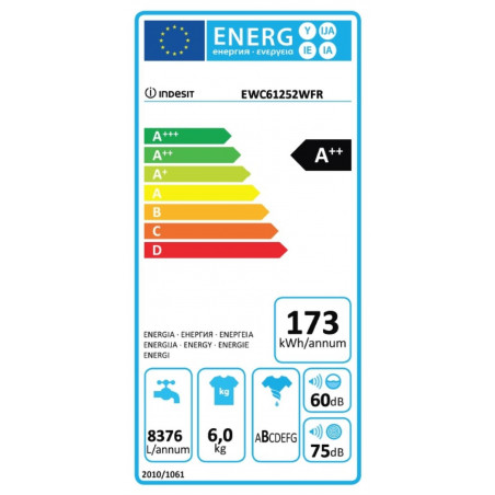 Lave Linge INDESIT EWC61252WFR