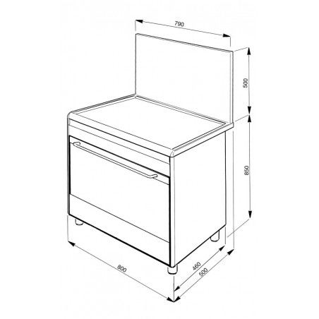 Cuisinière SMEG SCB80MFX5