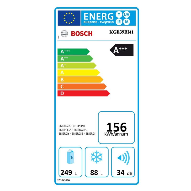 Réfrigérateur congélateur BOSCH KGE39BI41