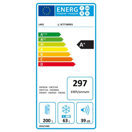 Réfrigérateur congélateur AEG SCT71800S1