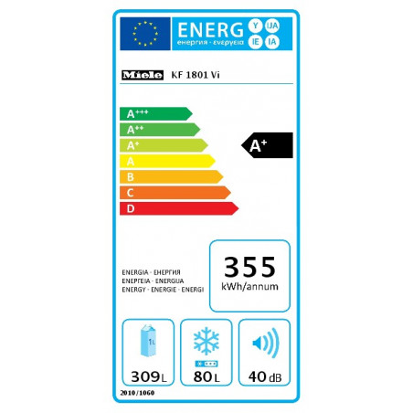 Réfrigérateur congélateur MIELE KF 1801 Vi