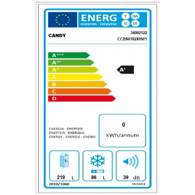 Réfrigérateur congélateur CANDY CCBS6182XHV