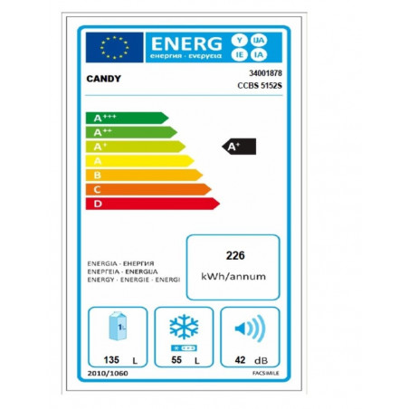 Réfrigérateur congélateur CANDY CCBS 5152 S