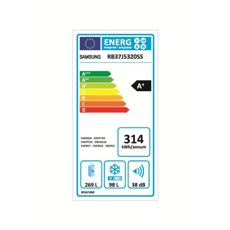 Réfrigérateur congélateur SAMSUNG RB37J5320SS/EF