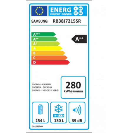 Réfrigérateur congélateur SAMSUNG RB38J7215SR/E
