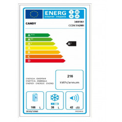 Réfrigérateur congélateur CANDY CCDS 5142 WH