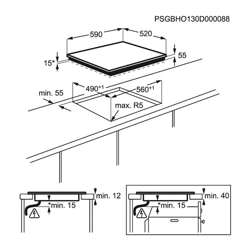 Plaque de cuisson AEG HK6532H2FB