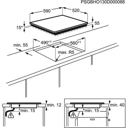 Plaque de cuisson AEG HK6532H2FB