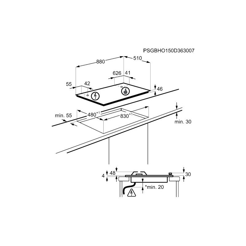 Plaque de cuisson AEG HG975550VB