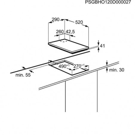 Plaque de cuisson ELECTROLUX EGC3322NVK