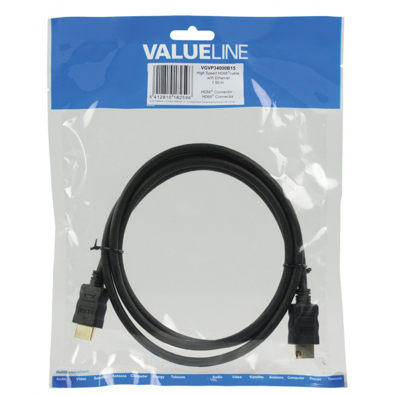 Câbles vidéo VALUELINE VGVP34000B15
