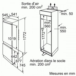 Réfrigérateur congélateur SIEMENS KI34VV21FF