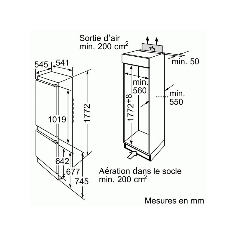 Réfrigérateur congélateur SIEMENS KI34VV21FF