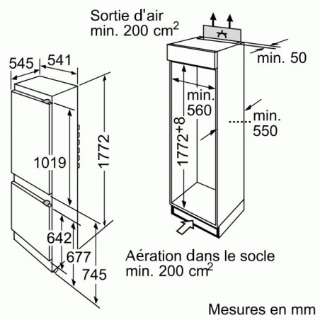 Réfrigérateur congélateur SIEMENS KI34VV21FF