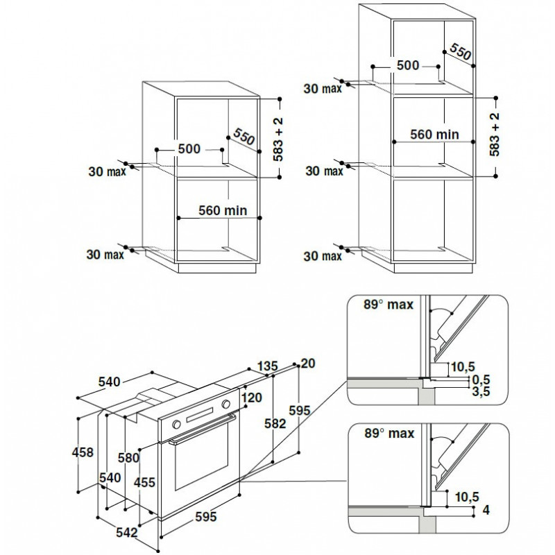 Four WHIRLPOOL AKZM8480IX