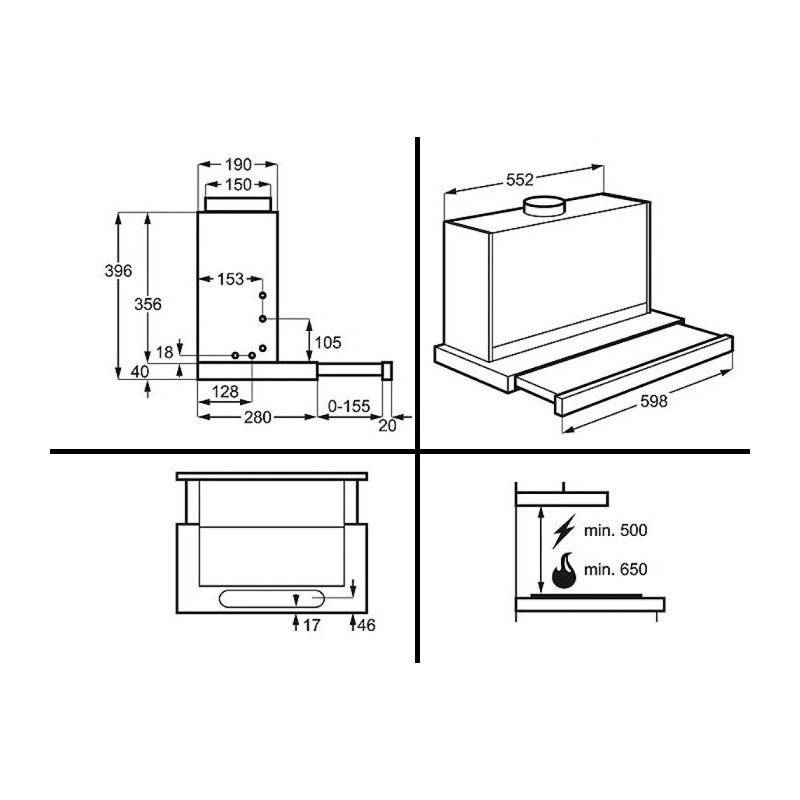 Hotte ELECTROLUX EFP60460OX