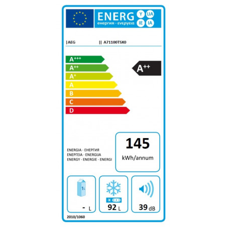 Congélateur AEG A71100TSX0