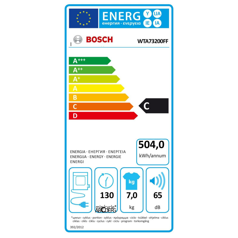 Sèche linge Evacuation BOSCH WTA73200FF Pas Cher 