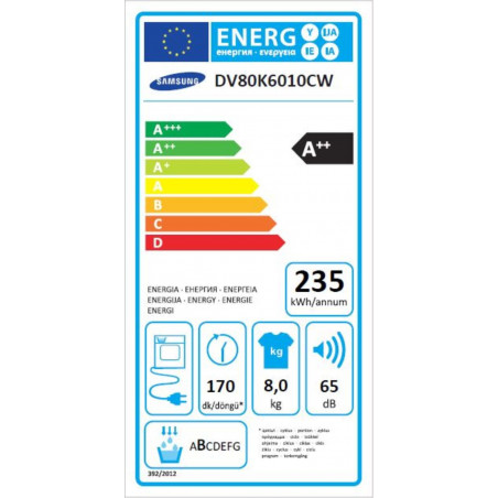 Sèche Linge SAMSUNG DV80K6010CW