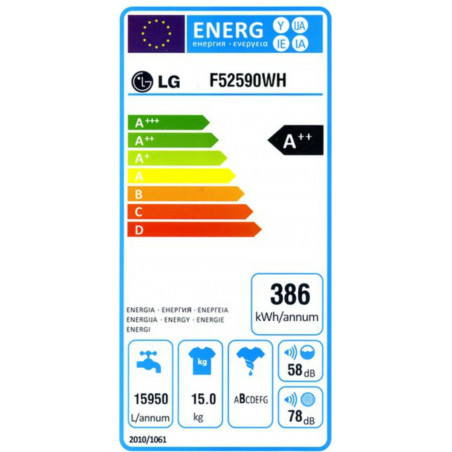 LG F52590WH - Fiche technique, prix et avis