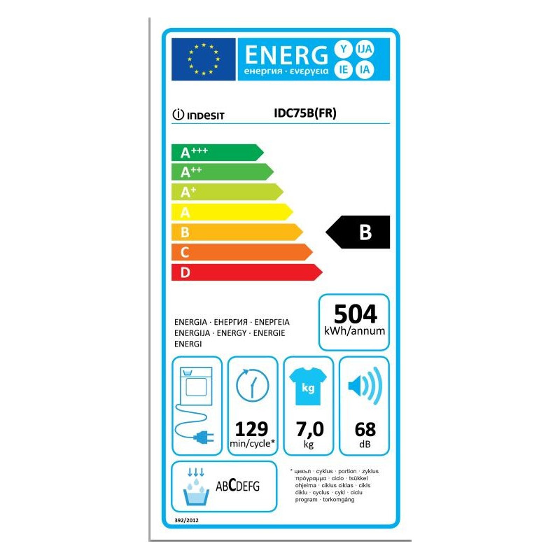 Sèche Linge INDESIT IDC75BFR