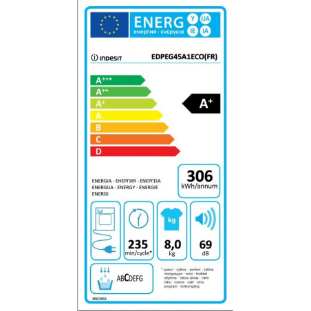 Sèche Linge INDESIT EDPE G45 A1 ECO