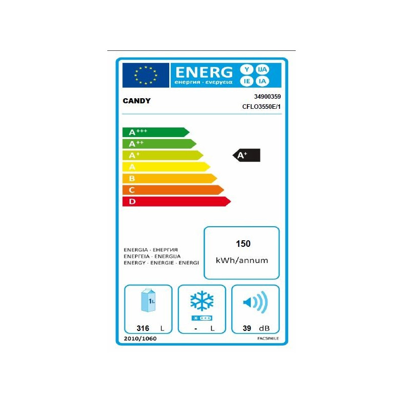 Réfrigérateur CANDY CFLO3550E/1