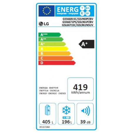 Réfrigérateur congélateur LG GSS6671PS