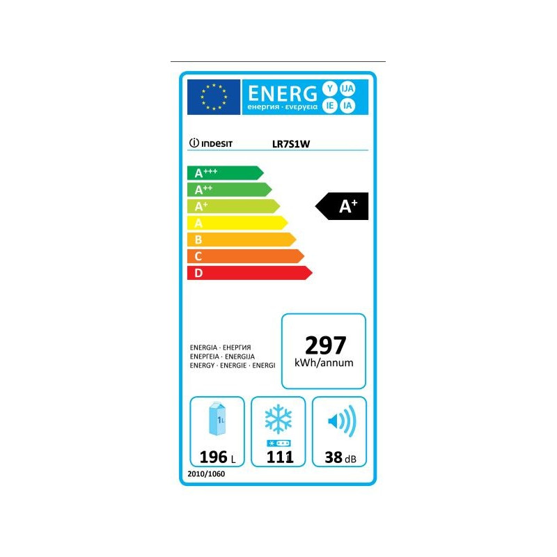 Réfrigérateur congélateur INDESIT LR7 S1 W