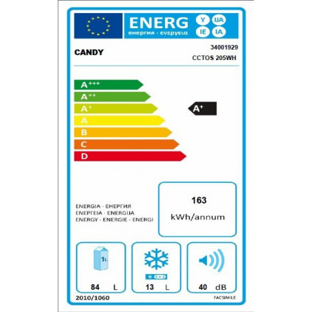 Réfrigérateur CANDY CCTOS205WH