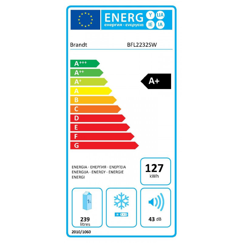 Réfrigérateur BRANDT BFL2232SW